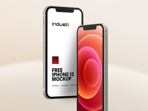 iPhone 12 Mockup In Different Colors
