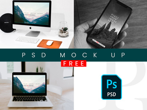 iPhone, iMac & MacBook Mockups