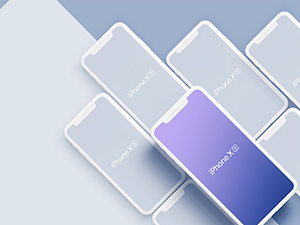 iPhone XS & iPhone XS Max Isometric Mockups