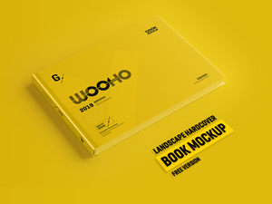 Landscape Hardcover Book Mockup