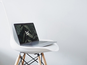 MacBook Mockup On Chair