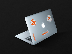 MacBook Stickers Mockup