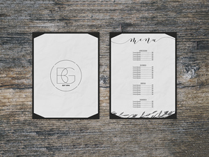 Rustic Menu Mockup