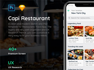 Restaurant iOS UI Kit | Capi