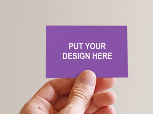 Holding Business Card In Hand
