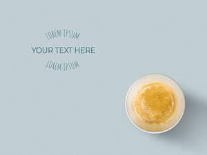 Coffee Cup Website Header Mockup