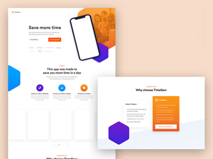 Modern App Landing Page PSD Template