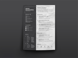 Old Poster & Resume Mockup