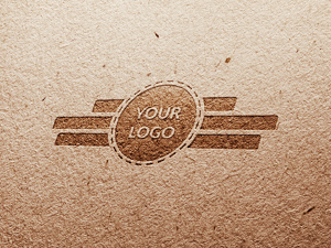 Logo Mockup on Pressed Paper