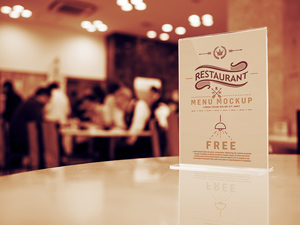 Bar or Restaurant Menu Mockup
