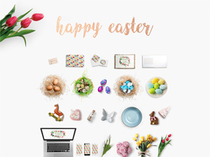 Happy Easter Mockup Scene Creator