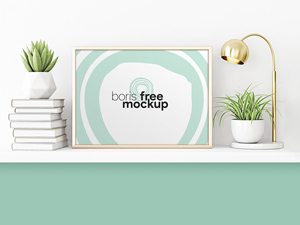 Horizontal Rectangle Poster Mockup