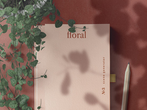 Floral Hard Paper Mockup