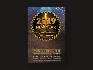 New Year Party Flyer Template