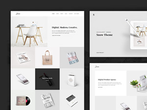 Snow Minimal Portfolio Template