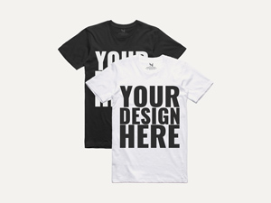 Realistic Black & White T-shirt Mockups