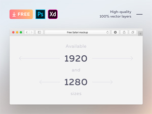 Free Safari Browser Mockup