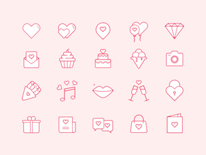 St. Valentine’s Icon Set