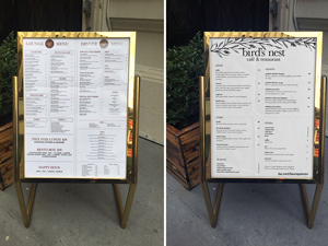 Realistic Standing Menu Mockup