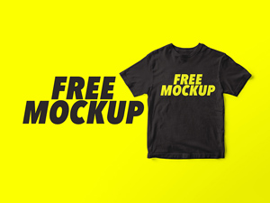 Black T-Shirt Mockup