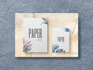 Textured A3 & A4 Paper On Marble