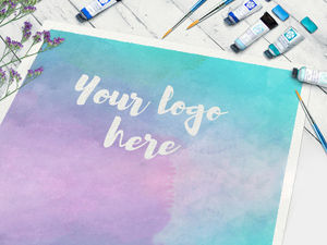 Water Color Logo Mockups
