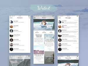 Write.it Blog iOS UI Kit