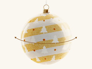 Christmas Tree Ball Animated Mockup