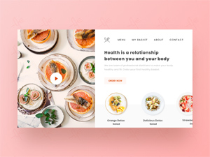 Diet Basket Landing Page Concept