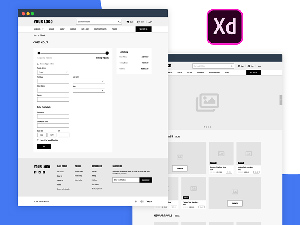 E-Commerce Wireframing Kit For Adobe Xd