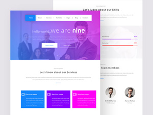 Nine One Page Template