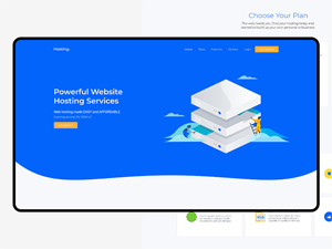 Web Hosting Landing Page UI Design