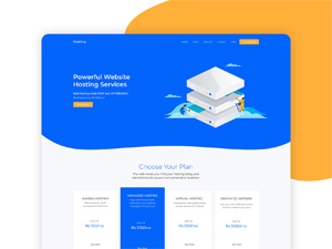 Web Hosting Landing Page UI