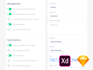 Adobe XD UI Kit Sample