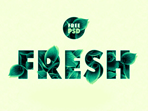 Fresh Text Mockup
