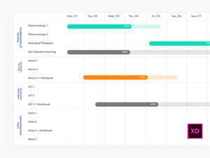 Adobe Xd Gantt Chart & Graph Design
