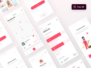 Handyman App UI Kit For Xd