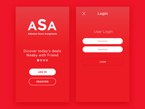 Homescreen & Login Screens