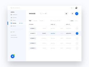 Invoices UI Design