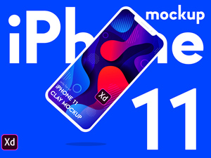 iPhone 11 Clay Mockup For Adobe Xd