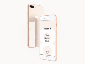 iPhone 8 Plus Screen Showcase Mockup