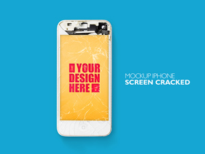 Cracked iPhone Screen Mockup