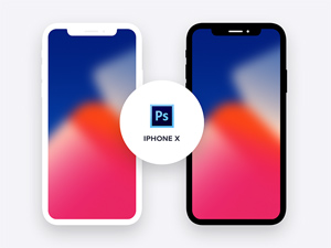 iPhoneX Minimal & Flat Mockup