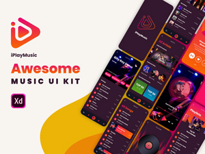 Awesome Xd Music UI Kit | iPlayMusic