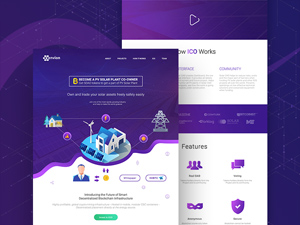 Isometric Crypto Website Template UI