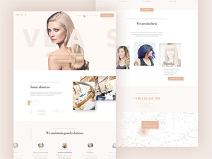 Hairdresser Website Landing Page Template