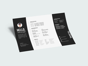 Landscape CV Resume A4 Template