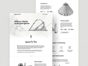 Leonardo Da Vinci Website Template