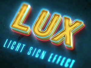 Light Sign Text Effect