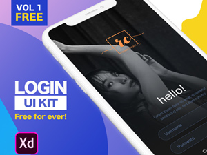 Login UI Kit For Adobe Xd